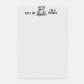 Küss mir, ich bin ein Prinz-Post-It-Notes Post-it Klebezettel (Vorderseite)