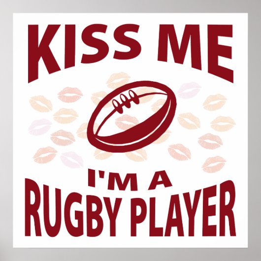Kuss mir, ich bin ein Rugby-Spieler Poster (Vorne)
