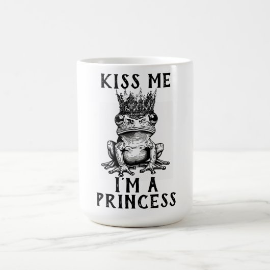 Küss mir, ich bin eine Prinzessin-Kaffee-Tasse Kaffeetasse (Mittel)