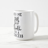 Küss mir, ich bin eine Prinzessin-Kaffee-Tasse Kaffeetasse (VorderseiteRechts)