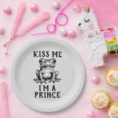 Küss mir, ich bin eine Prinzessin Pappteller (Party)