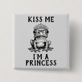 Küss mir, ich bin eine Prinzessin-Taste Button (Vorderseite)