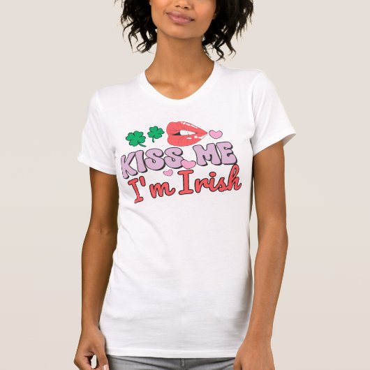 Kuss mir, ich bin Irin, St. Patrick's Day T-Shirt (Vorderseite)