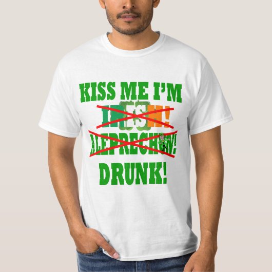 Kuss mir, ich bin irisch T-Shirt (Vorderseite)