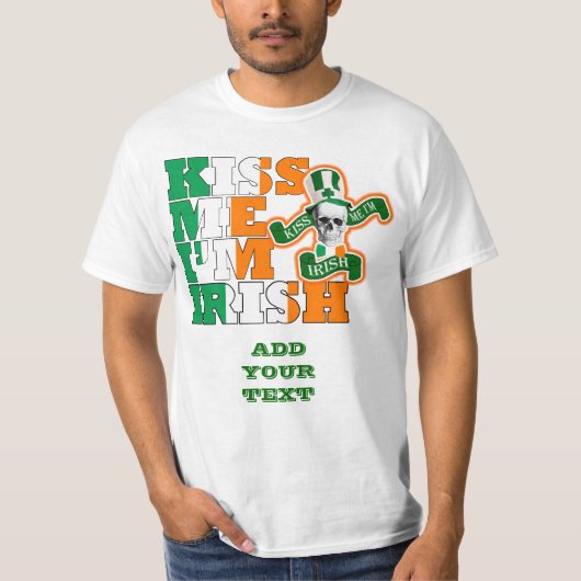 Kuss mir, ich bin irisch T-Shirt (Vorderseite)