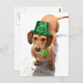 Küss mir, ich bin irische Dackel Postkarte (Vorne/Hinten)