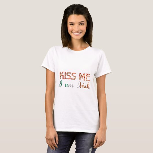 Kuss mir, ich bin irische Funny Typografy Country T-Shirt (Vorne ganz)