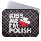 Kuss mir Ich bin Polnischer Funny St Patricks Day Laptopschutzhülle (Vorderseite)