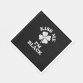 Kuss mir, ich bin schwarzer T - Shirt Serviette (Ecke)