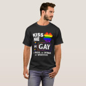 Küss mir ich bin schwul oder irisch oder Betrunken T-Shirt (Vorne ganz)