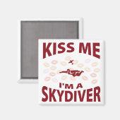 Kuss mir, ich bin Skydiver Magnet (Vorderseite/Rückseite)