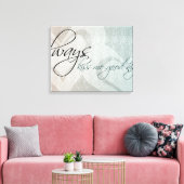 Küss mir immer Goodnight Leinwanddruck (Insitu (Wohnzimmer))
