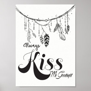 Kuss mir immer Goodnight Wall Art Poster