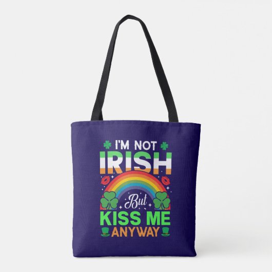 Kuss mir trotzdem irisch Spaß Design-63942 Tasche (Rückseite)