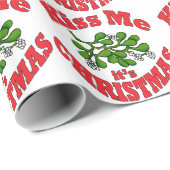 Kuss mir Weihnachten Geschenkpapier (Rolleneckpunkt)