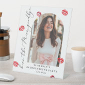 Küss Miss Goodbye Junggeselinnen-Abschied Willkomm Sockelschild (In Situ)