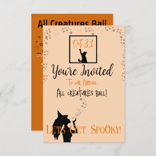 Küss mit Sternen Einladung (Vorne/Hinten)