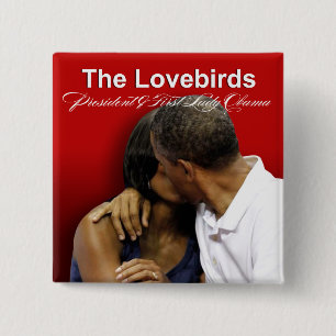 KUSS-NockenLovebirds Präsident u. First Lady Obama Button