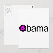 Kuss Obama-Schwarzes) Postkarte (Vorne/Hinten)