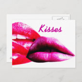 Küss, Postkarte mit Lippen (Vorne/Hinten)