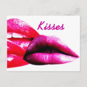 Küss, Postkarte mit Lippen (Vorderseite)