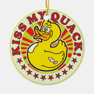 Kuss-Quaken R Keramik Ornament