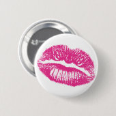 Kuss, rosa Lippen Button (Vorne & Hinten)