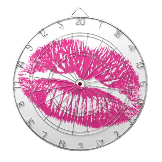 Kuss, rosa Lippen Dartscheibe (vorne)