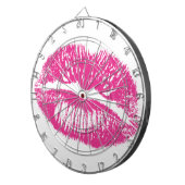Kuss, rosa Lippen Dartscheibe (Vorderseite rechts)
