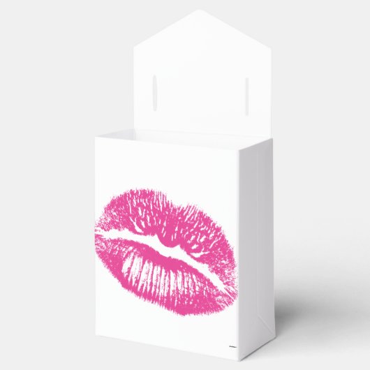 Kuss, rosa Lippen Geschenkschachtel (Geöffnet)
