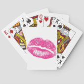 Kuss, rosa Lippen Spielkarten (Rückseite)