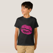 Kuss, rosa Lippen T-Shirt (Vorne ganz)