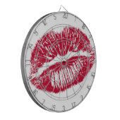 Kuss, rote Lippen Dartscheibe (Vorderseite Links)
