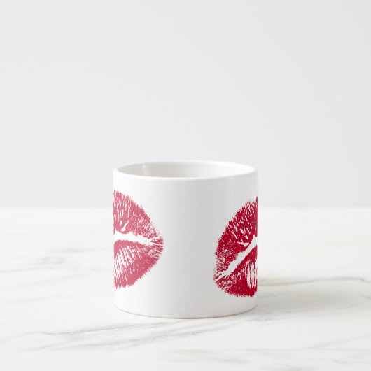 Kuss, rote Lippen Espressotasse (Vorderseite)