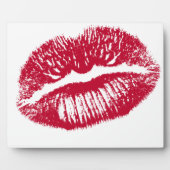 Kuss, rote Lippen Fotoplatte (Vorderseite)