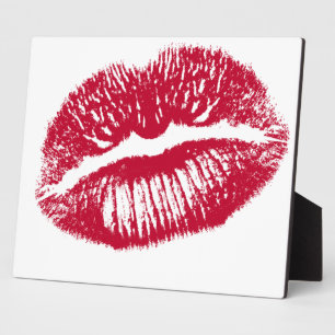 Kuss, rote Lippen Fotoplatte