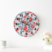 Kuss, rote Lippen. große Uhr (Zuhause)