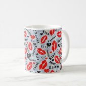 Kuss, rote Lippen. Kaffeetasse (VorderseiteRechts)
