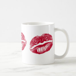 Kuss, rote Lippen Kaffeetasse