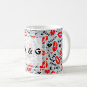 Kuss, rote Lippen. Kaffeetasse (VorderseiteRechts)
