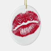 Kuss, rote Lippen Keramik Ornament (Rechts)
