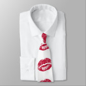 Kuss, rote Lippen Krawatte (Gebunden)