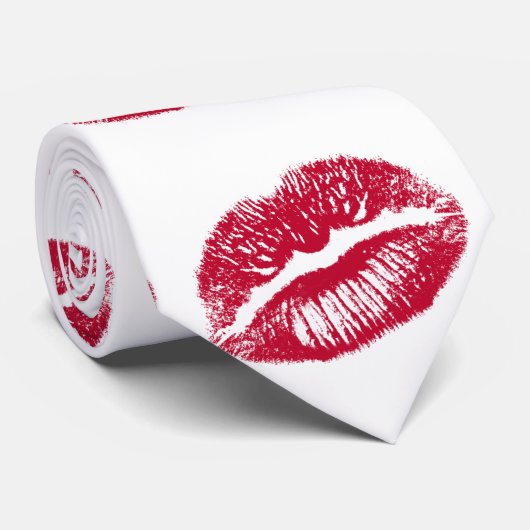 Kuss, rote Lippen Krawatte (Gerollt)
