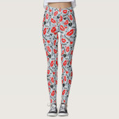Kuss, rote Lippen. Leggings (Vorderseite)