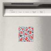 Kuss, rote Lippen. Magnet (In Situ (Geschirrspüler))