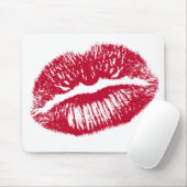Kuss, rote Lippen Mousepad (Mit Mouse)