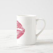 Kuss, rote Lippen Porzellantasse (Rechts)