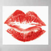 Kuss, rote Lippen Poster (Vorne)