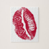 Kuss, rote Lippen Puzzle (Vertikal)