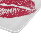Kuss, rote Lippen Schneidebrett (Ecke)